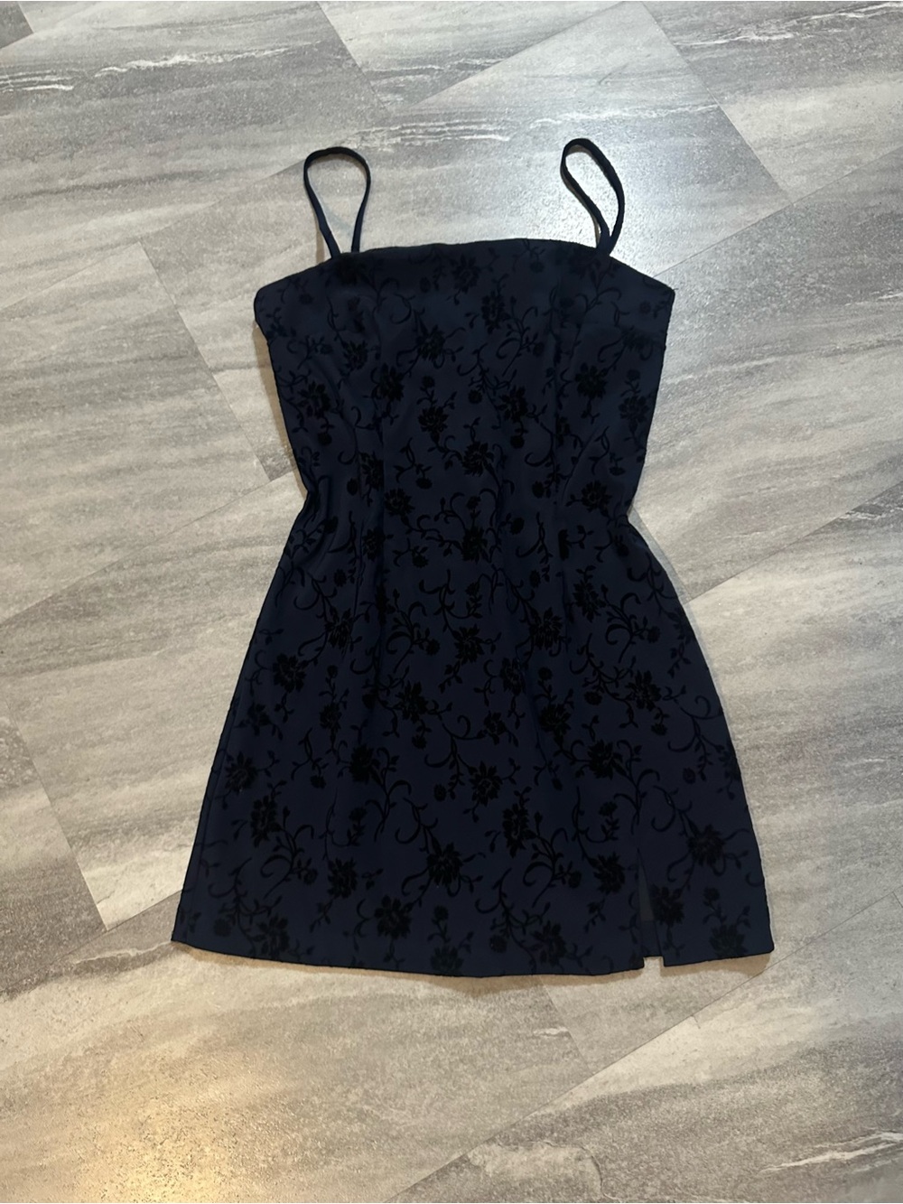 Vintage 1990s/Y2K Rampage velvet floral mini dress